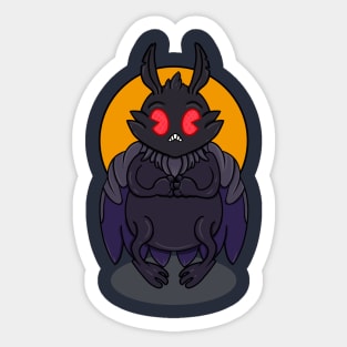 Mothman Cartoon Sticker